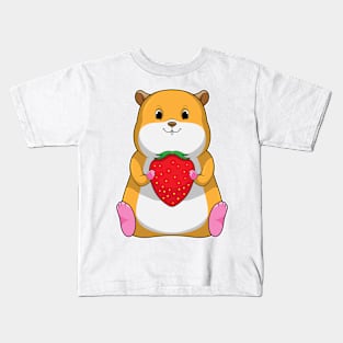 Hamster with Strawberry Kids T-Shirt